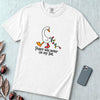 Peace Was Never On My List Christmas Goose T-Shirt - White unfolded t-shirt mockup