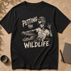Petting the Wildlife Funny Skeleton Graphic T-shirt