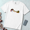 Pirate Snowman Chomping Carrot Christmas T-Shirt - White unfolded t-shirt mockup