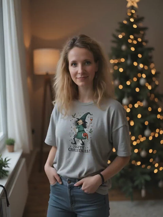 Unisex t-shirt Merry Christmas shirts, Funny Witch Xmas Tee, Witchy Christmas vibes only