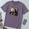 Pulp Fiction Inspired Dancing Frogs T-Shirt, John Travolta Uma Thurman dance parody - Grape unfolded t-shirt mockup