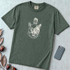 Punk Cat T-Shirt, Funny Mohawk Cat - Blue Spruce unfolded t-shirt mockup