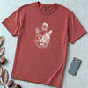 Punk Cat T-Shirt, Funny Mohawk Cat - Brick unfolded t-shirt mockup