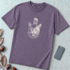 Punk Cat T-Shirt, Funny Mohawk Cat - Grape unfolded t-shirt mockup