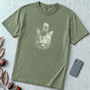 Punk Cat T-Shirt, Funny Mohawk Cat - Sage unfolded t-shirt mockup