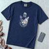 Punk Cat T-Shirt, Funny Mohawk Cat - True Navy unfolded t-shirt mockup