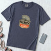 Raccoon Shirt, Funny trashed panda t-shirt - Navy unfolded t-shirt mockup