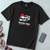 Real Life Baby Flying Car T-Shirt | Future Is Now Tee - Black unfolded t-shirt mockup
