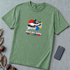 Real Life Baby Flying Car T-Shirt | Future Is Now Tee - Light Green unfolded t-shirt mockup