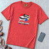 Real Life Baby Flying Car T-Shirt | Future Is Now Tee - Paprika unfolded t-shirt mockup