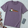 Reindeer Snowman Arcade Inspired T-Shirt - Grape unfolded t-shirt mockup