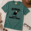 Running Because Murder Is Wrong Crow T-Shirt - Emerald unfolded t-shirt mockup