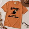 Running Because Murder Is Wrong Crow T-Shirt - Yam unfolded t-shirt mockup