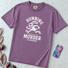 Running Because Murder Is Wrong T-Shirt, Funny Running Tee with Rabbit - Berry unfolded t-shirt mockup