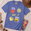 Sardines & Lemons T-Shirt, Foodie Tee - Flo Blue unfolded t-shirt mockup