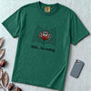 Shhh I’m Reading, Funny Spider Book Lover T-Shirt - Emerald unfolded t-shirt mockup