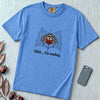 Shhh I’m Reading, Funny Spider Book Lover T-Shirt - Flo Blue unfolded t-shirt mockup