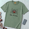 Shhh I’m Reading, Funny Spider Book Lover T-Shirt - Light Green unfolded t-shirt mockup