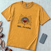 Shhh I’m Reading, Funny Spider Book Lover T-Shirt - Mustard unfolded t-shirt mockup