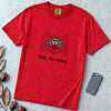Shhh I’m Reading, Funny Spider Book Lover T-Shirt - Red unfolded t-shirt mockup