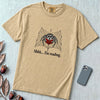 Shhh I’m Reading, Funny Spider Book Lover T-Shirt - Sandstone unfolded t-shirt mockup