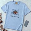 Shhh I’m Reading, Funny Spider Book Lover T-Shirt - Washed Denim unfolded t-shirt mockup