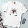 Shhh I’m Reading, Funny Spider Book Lover T-Shirt - White unfolded t-shirt mockup