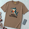 Shhh… I’m Reading Hammerhead Shark T-Shirt - Espresso unfolded t-shirt mockup
