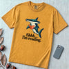 Shhh… I’m Reading Hammerhead Shark T-Shirt - Mustard unfolded t-shirt mockup