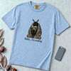 Shhh… I’m Reading Mothman T-Shirt - Washed Denim unfolded t-shirt mockup