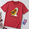 Shhh… I’m Reading Pelican Frog T-Shirt - Red unfolded t-shirt mockup