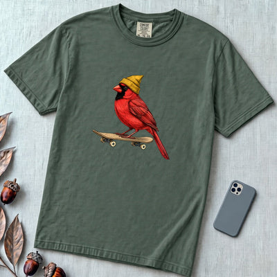 Skateboarding Cardinal T-Shirt - Blue Spruce unfolded t-shirt mockup