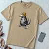 Skateboarding Platypus T-Shirt - Sandstone unfolded t-shirt mockup