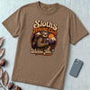Sloths Hiking Club T-Shirt - Espresso unfolded t-shirt mockup