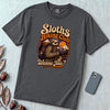 Sloths Hiking Club T-Shirt - Graphite unfolded t-shirt mockup