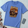 Sloths Hiking Club T-Shirt - Mystic Blue unfolded t-shirt mockup