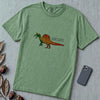Spinosaurus Mirabilis Rainbow Tribal T-shirt - Light Green unfolded t-shirt mockup