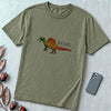 Spinosaurus Mirabilis Rainbow Tribal T-shirt - Moss unfolded t-shirt mockup