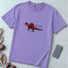 Spinosaurus Mirabilis T-Shirt - Wearable Dinosaur Art - Violet unfolded t-shirt mockup
