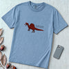 Spinosaurus Mirabilis T-Shirt - Wearable Dinosaur Art - Washed Denim unfolded t-shirt mockup