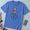 Spotted Octopus Rubik's Cube T-Shirt - Flo Blue unfolded t-shirt mockup