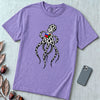 Spotted Octopus Rubik's Cube T-Shirt - Violet unfolded t-shirt mockup