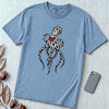 Spotted Octopus Rubik's Cube T-Shirt - Washed Denim unfolded t-shirt mockup