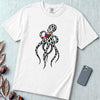 Spotted Octopus Rubik's Cube T-Shirt - White unfolded t-shirt mockup