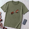 Spring-Loaded Fox Graphic Tee, Slinky Fox - Sage unfolded t-shirt mockup