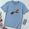 Spring-Loaded Fox Graphic Tee, Slinky Fox - Washed Denim unfolded t-shirt mockup