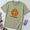 Still Buffering Pumpkin T-Shirt for Halloween - Bay unfolded t-shirt mockup