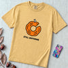 Still Buffering Pumpkin T-Shirt for Halloween - Butter unfolded t-shirt mockup