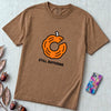 Still Buffering Pumpkin T-Shirt for Halloween - Espresso unfolded t-shirt mockup