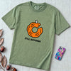 Still Buffering Pumpkin T-Shirt for Halloween - Light Green unfolded t-shirt mockup